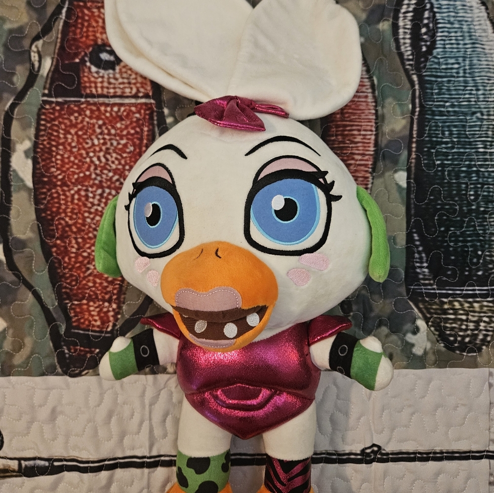 Five Night's At Freddy's: Security Breach Glamrock Chica Plush Backpack NWT